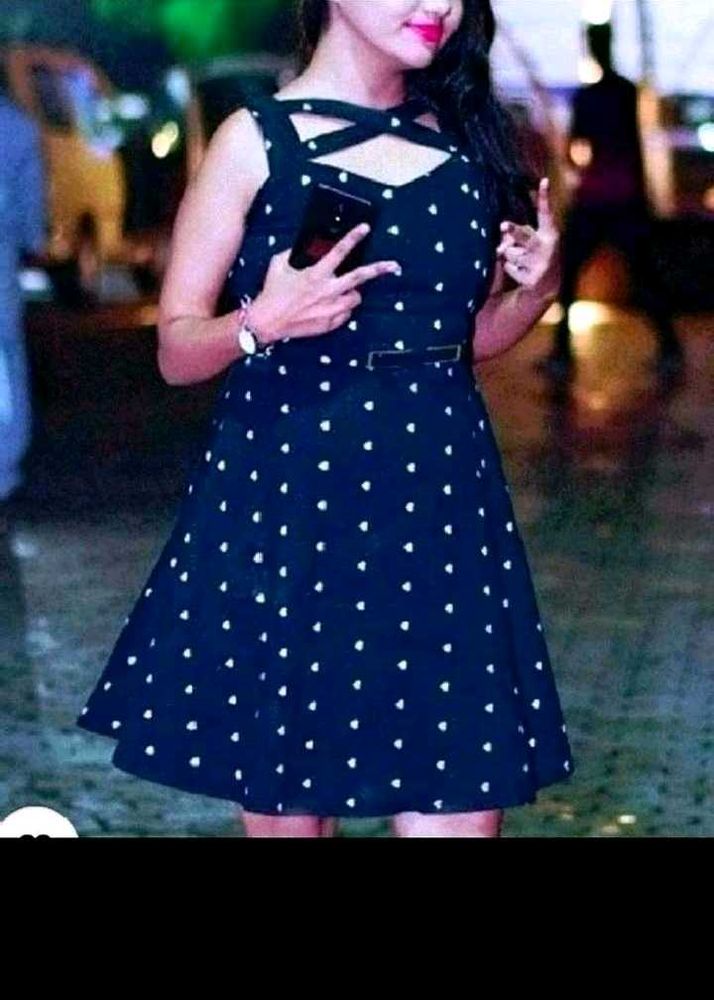 Black Flared Dress Woman