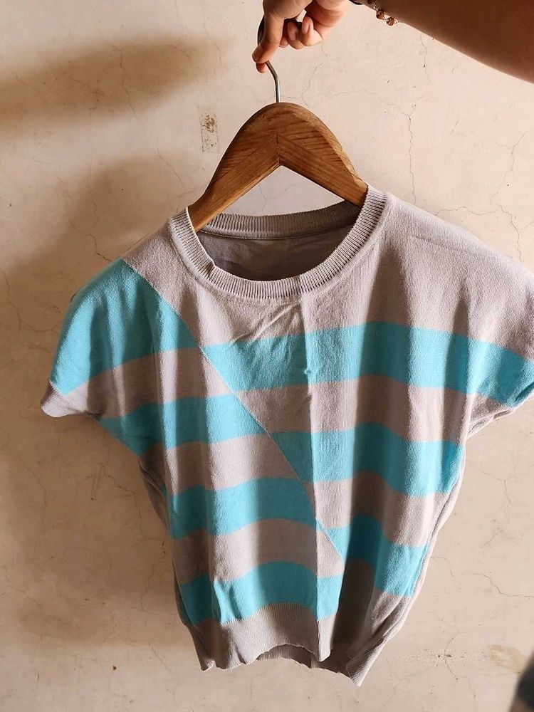 Striped Short Sleeve Top