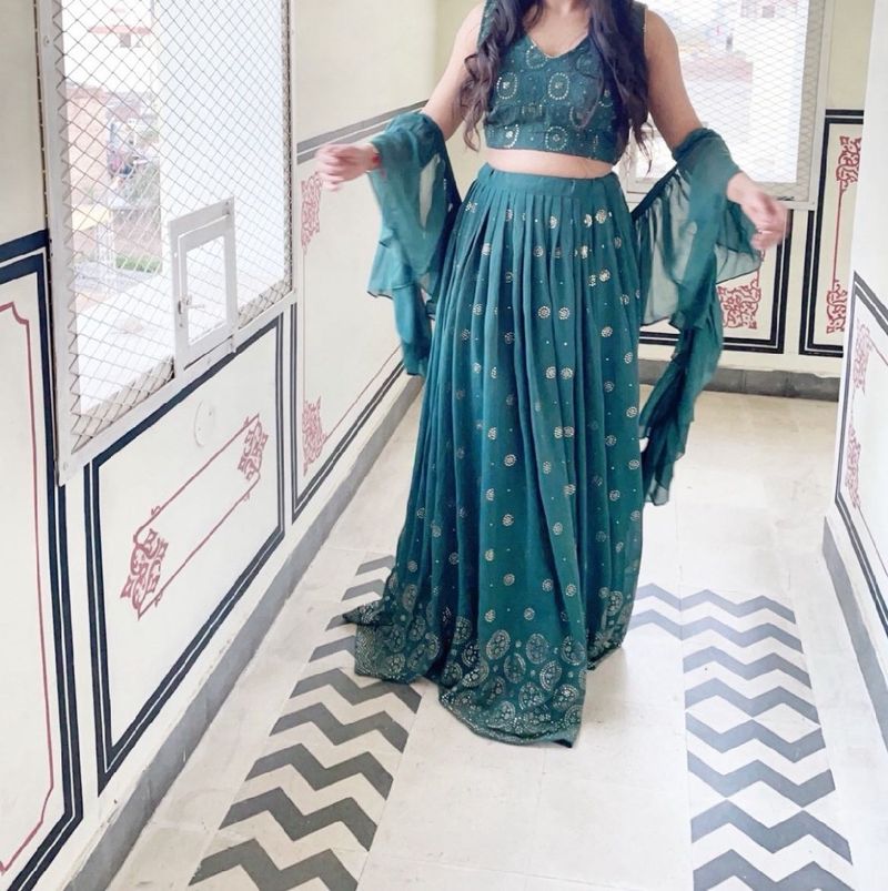 Mehendi Function Lehenga