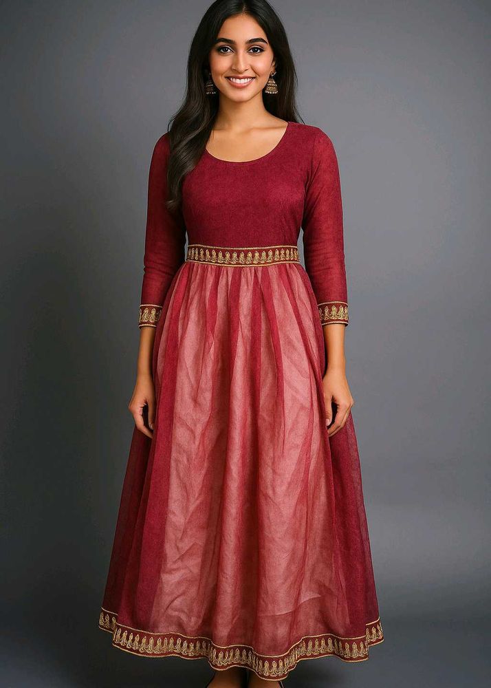 Maroon Ethnic Dress