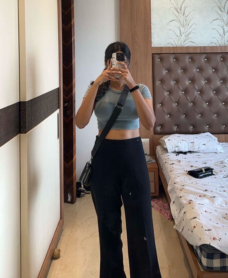 Cute Blue Crop Top
