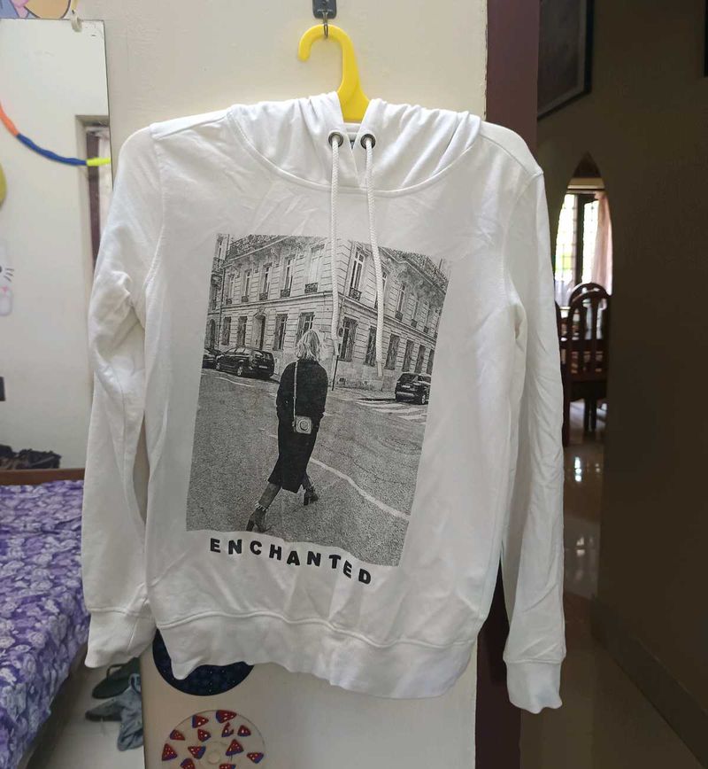 Classic and Stylish White Hoodie.