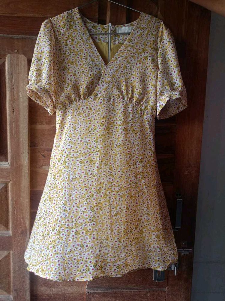 Floral V-Neck Mini Dress
