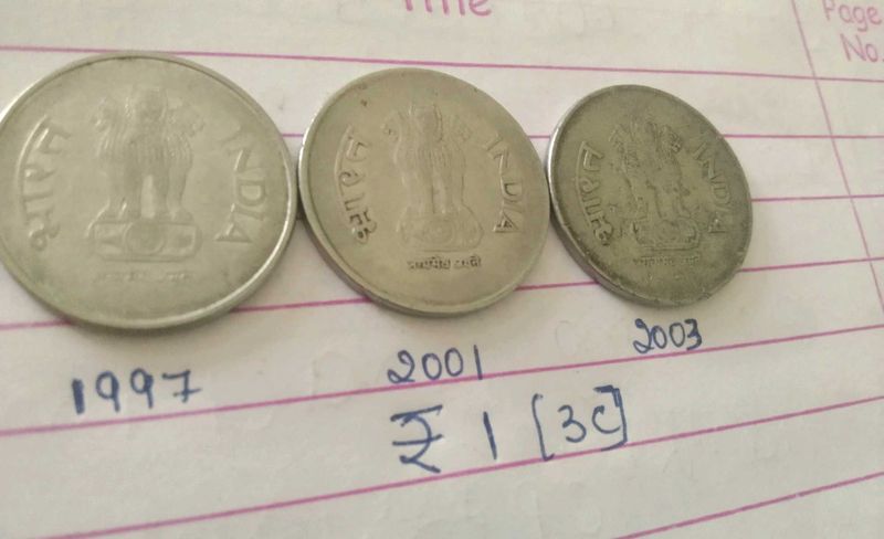 Vintage Indian Rupee Coins