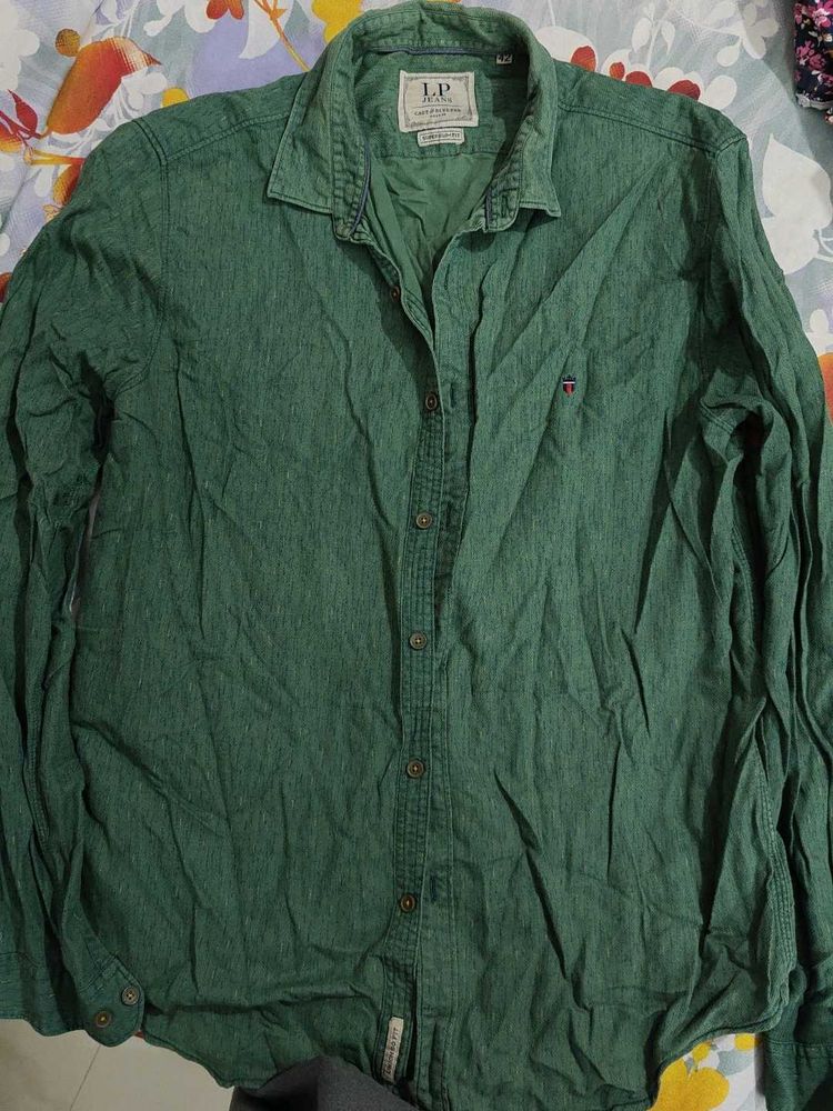LP Green Casual Shirt