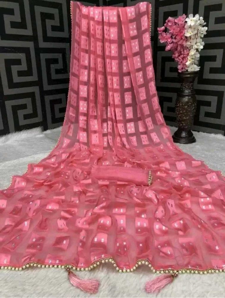 Elegant Pink Saree