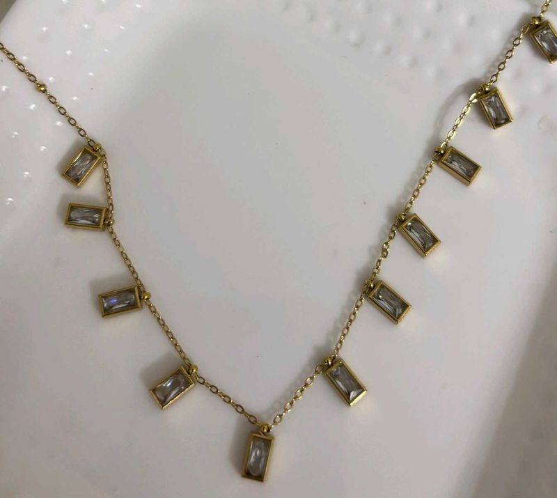 The Baguette chain anti tarnish