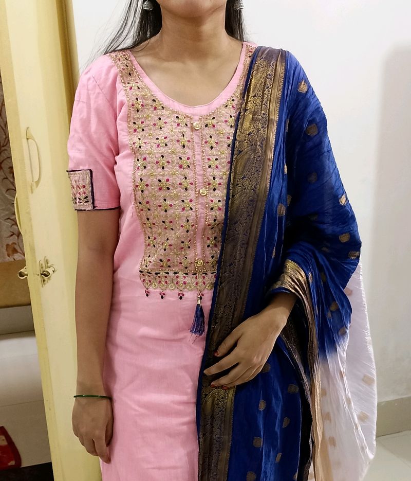 New Kura Set With Banarasi Dupatta 🎉