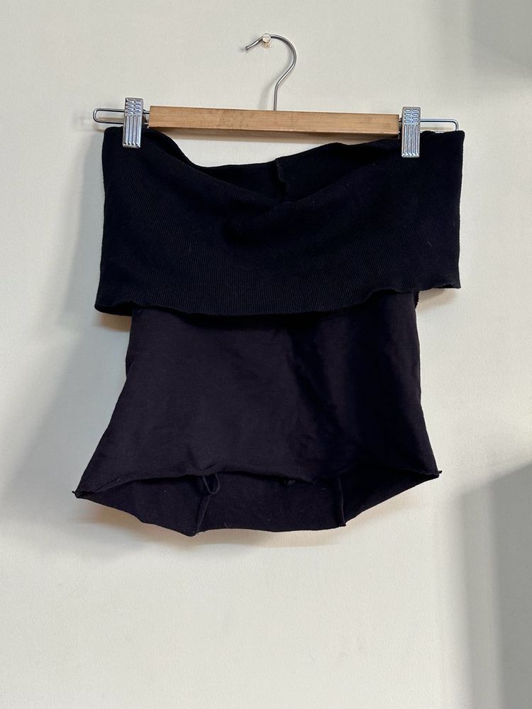 Off Shoulder Black Top