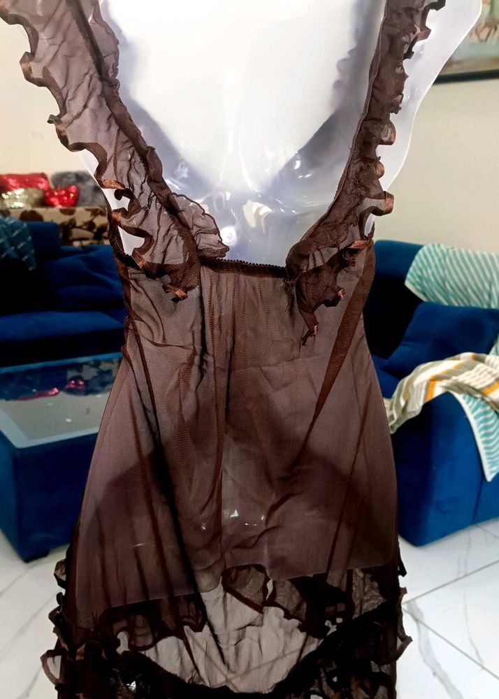 Sheer Brown Nightgown