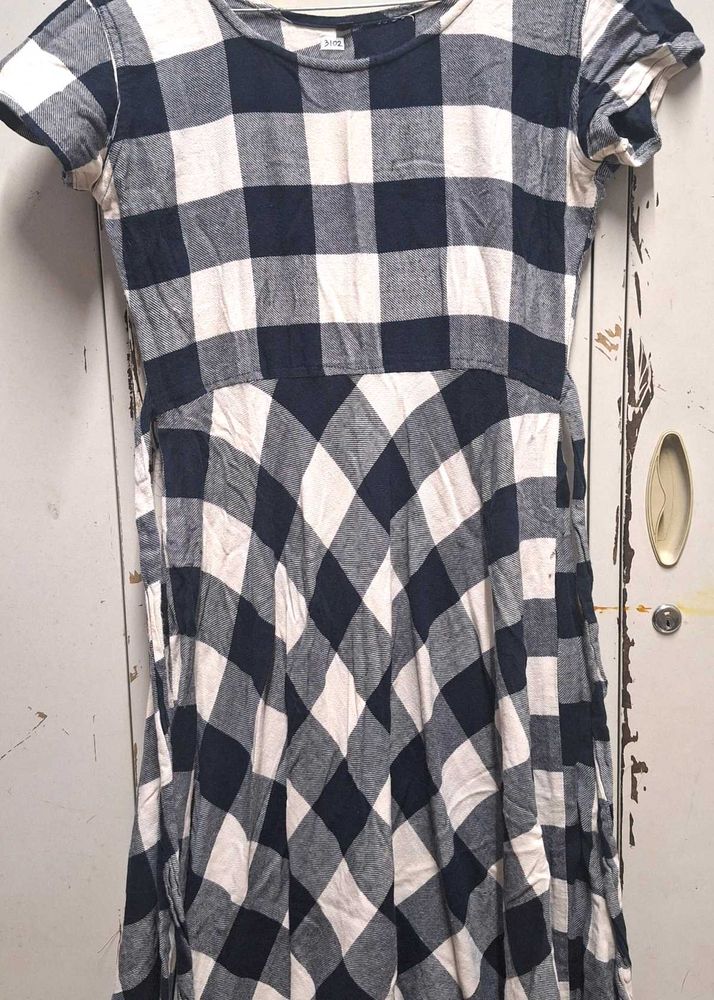 Blue &amp; White Checkered Dress