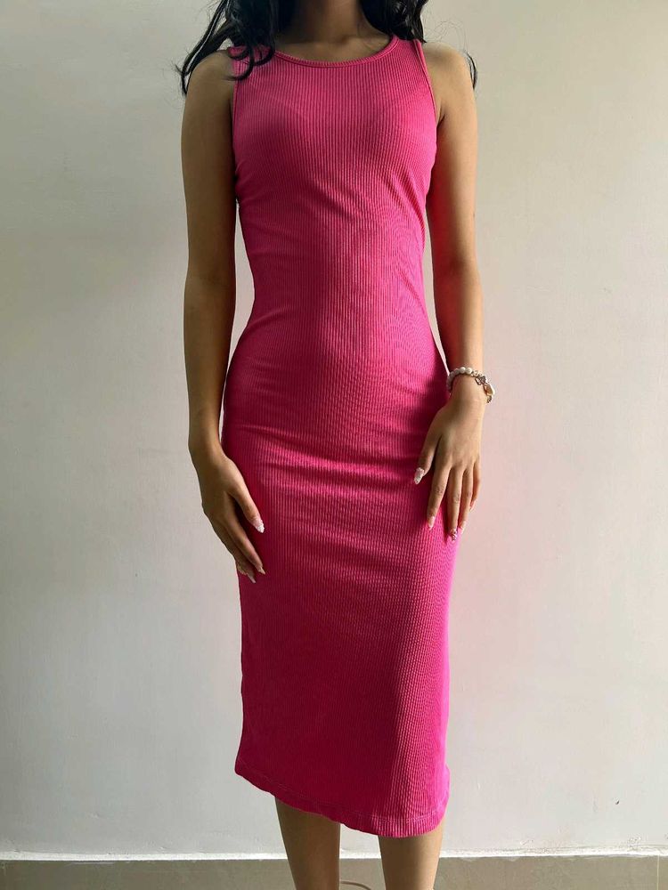 Pink Midi Bodycon Dress
