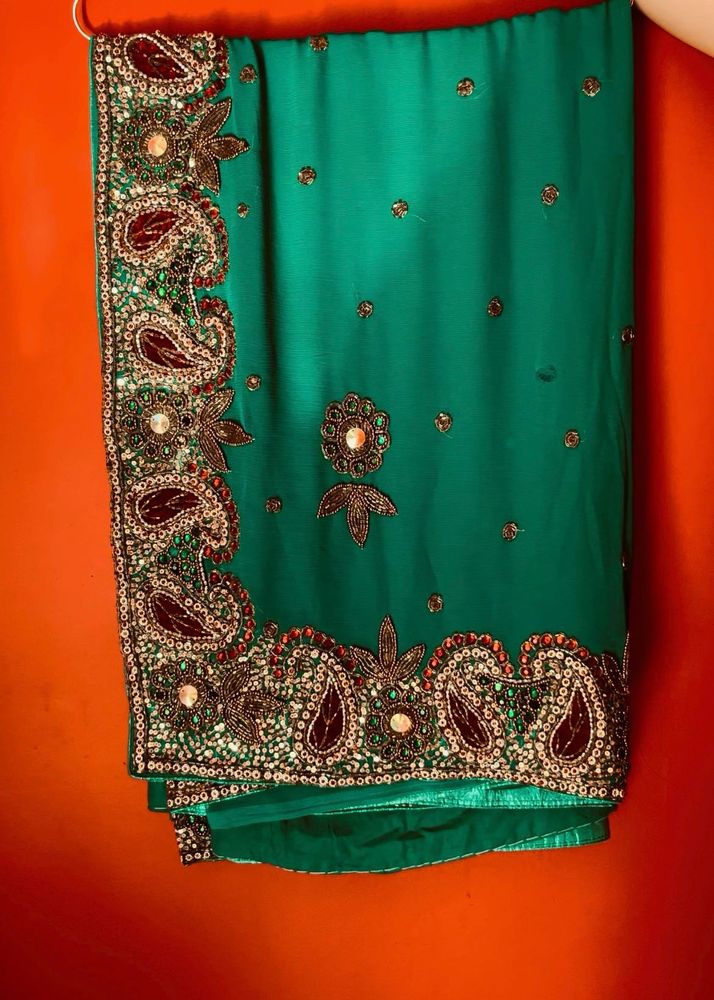 Chiffon Full Embroidery Saree