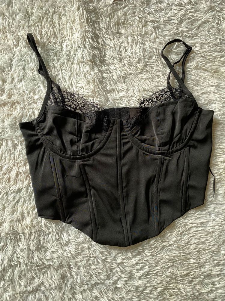 Black Lace Corset Top