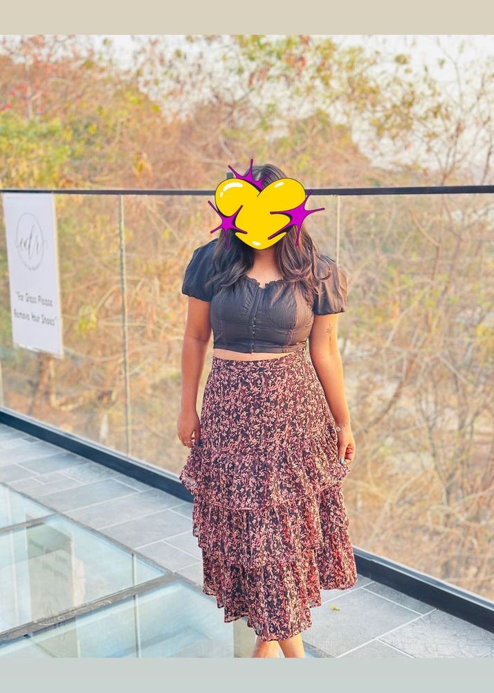 Black and Brown Co-ord Set For Women