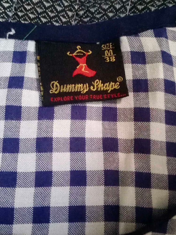 Dummy Shape Checkered Maternity Top