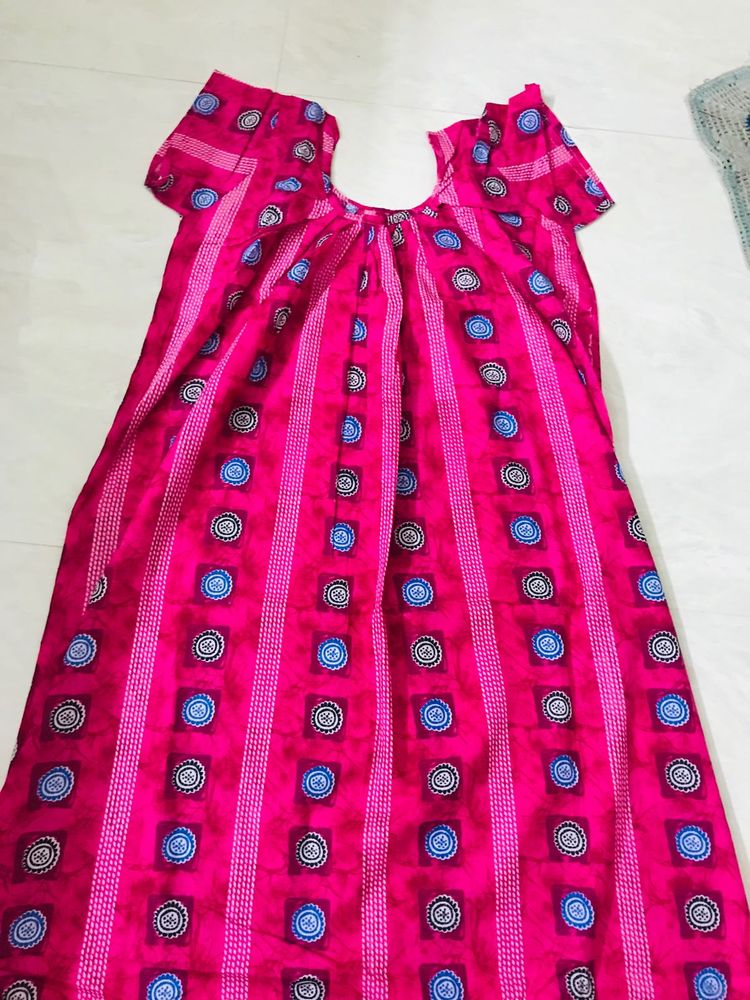 Pink Printed Nightgown