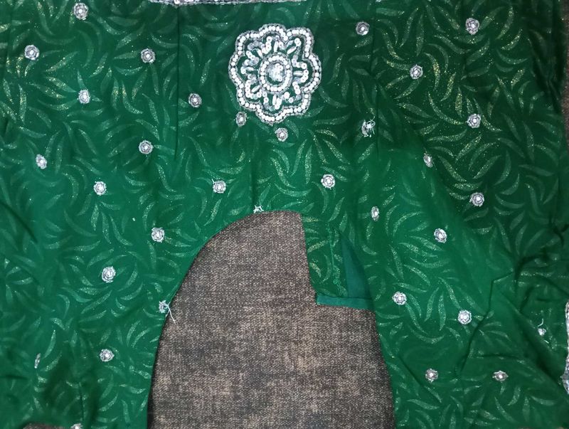 Green Embellished Blouse