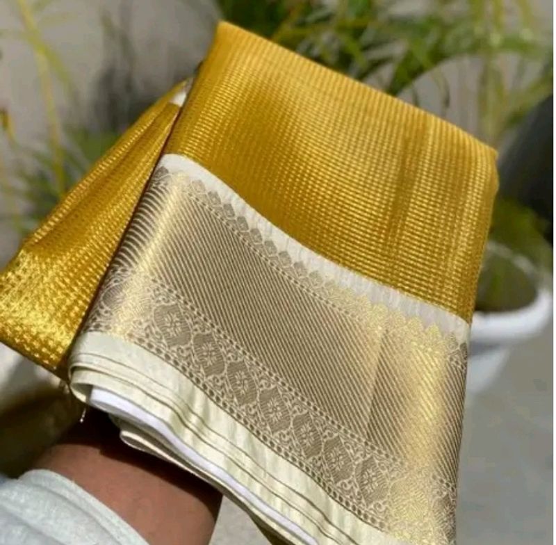 Banarasi Tissue Silk Zari Weaving Traditional Sare