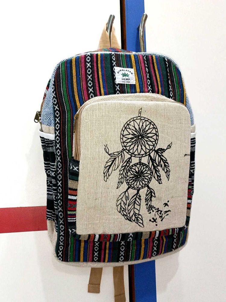 Colorful Hemp College Office Backpack