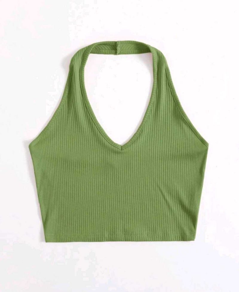 Green Halter Top