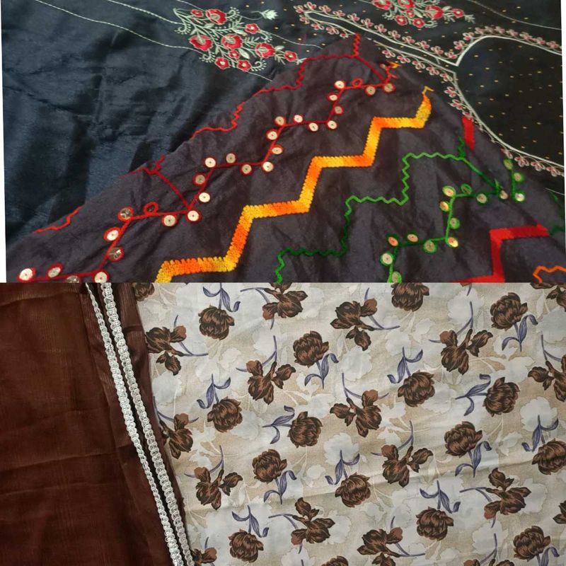 2 Women Churidar Materials Combo