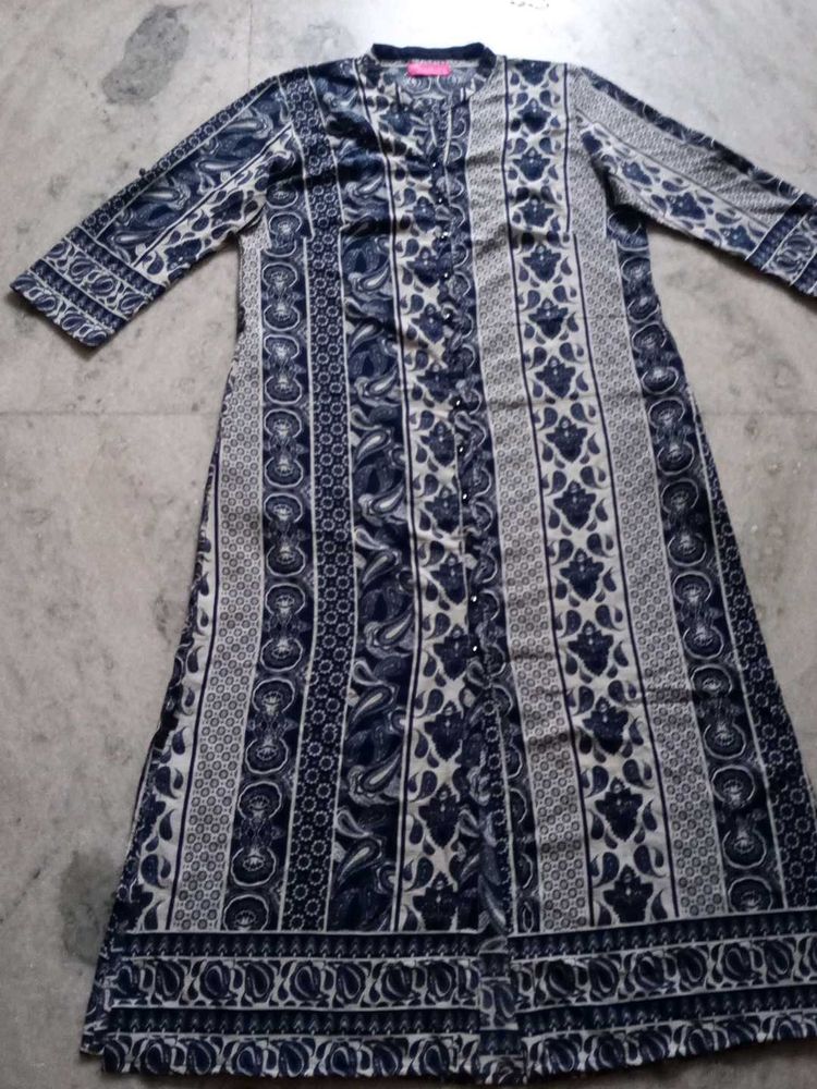 Blue And White Kurta