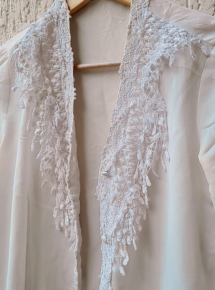 Lace Trimmed jacket/ shirt