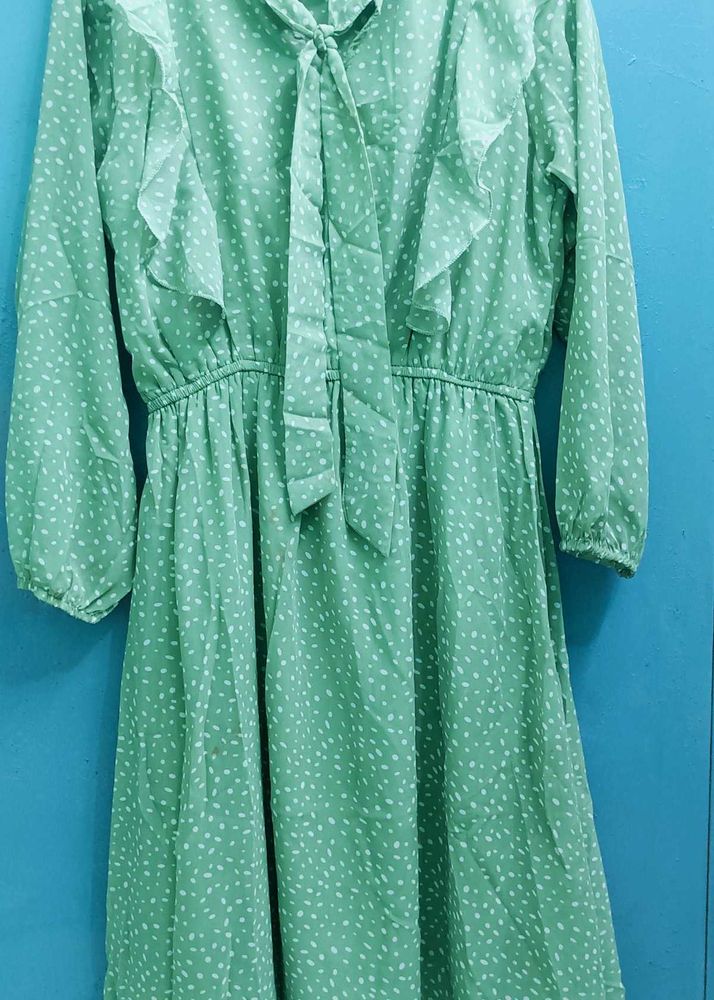 Mint Green Polka Dot Dress