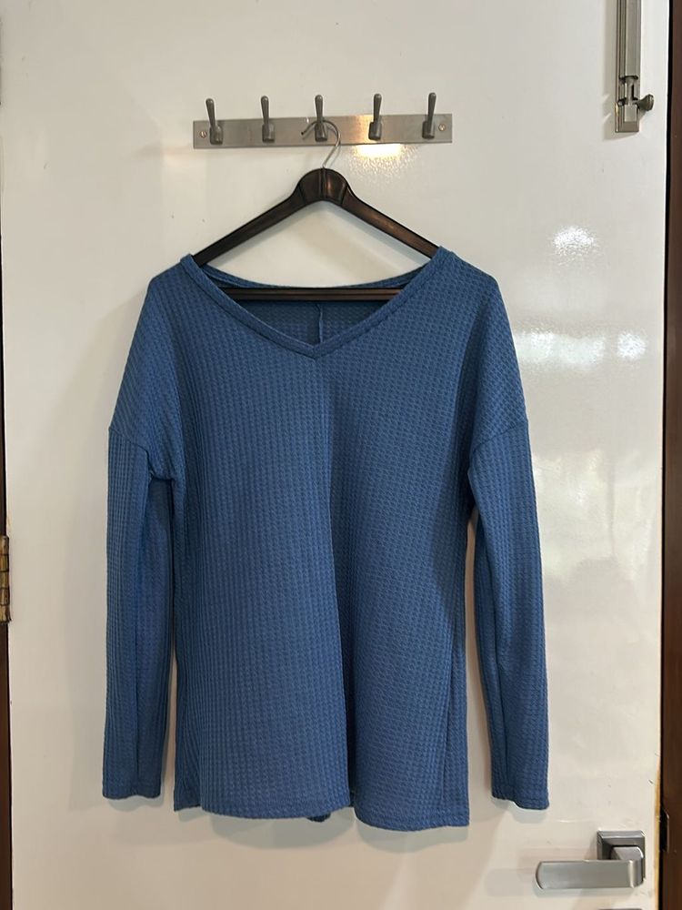 Blue 3/4 Sleeve Top