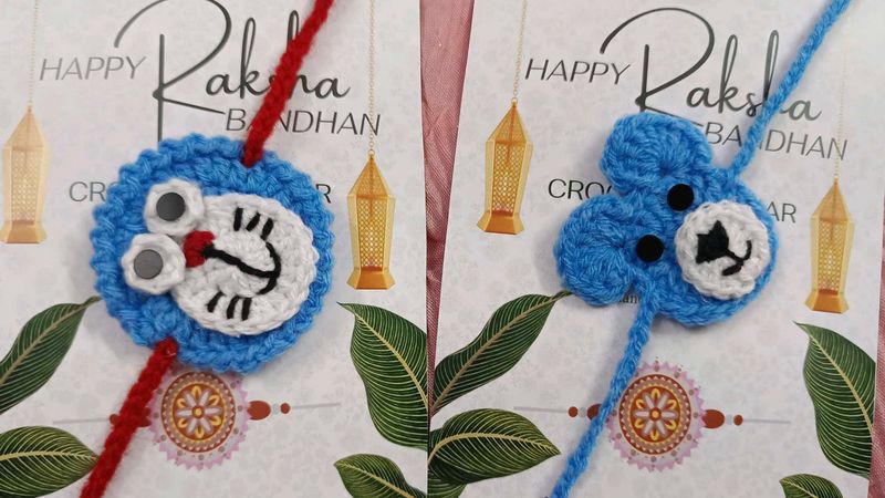 Cute Crochet Rakhi Set