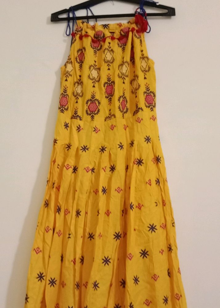 Women Haldi Maxi Gown Dress