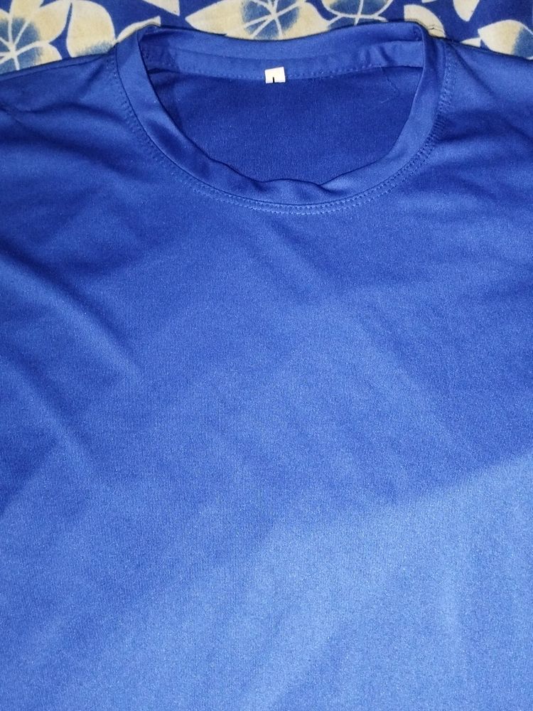 Blue Colour Plain T Shirt Fully New
