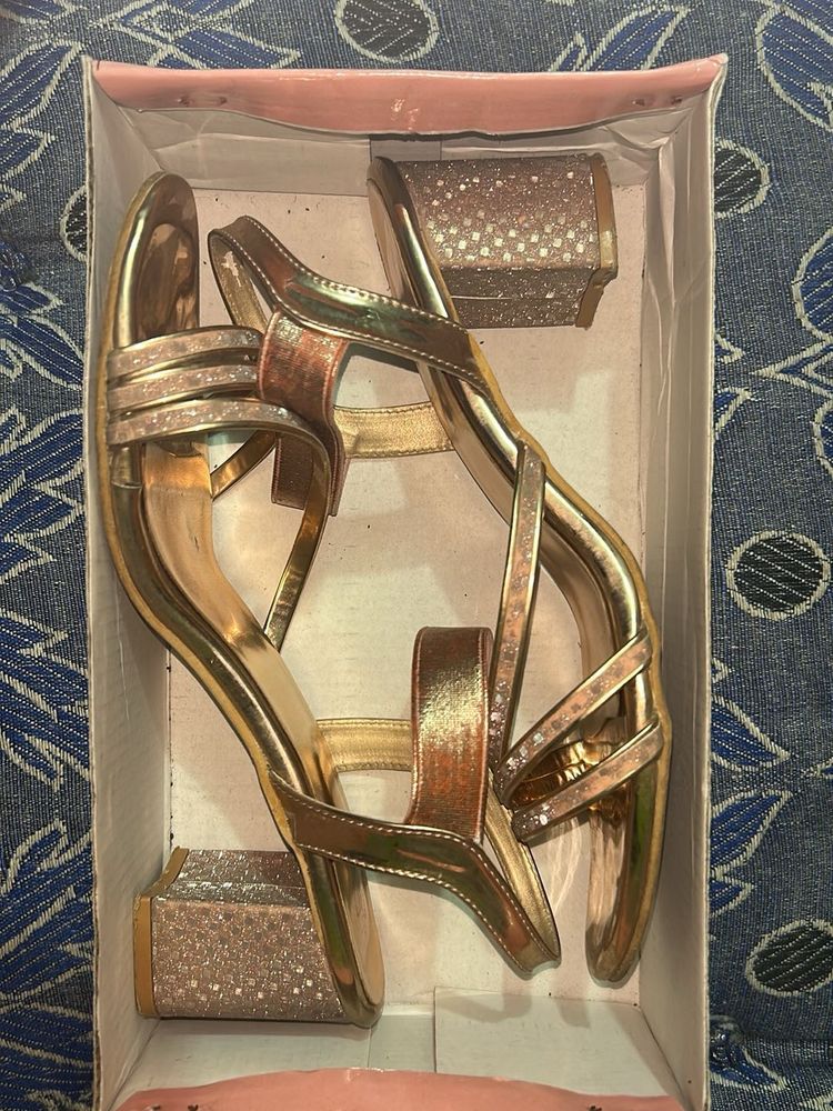 Sparkly Gold Heels