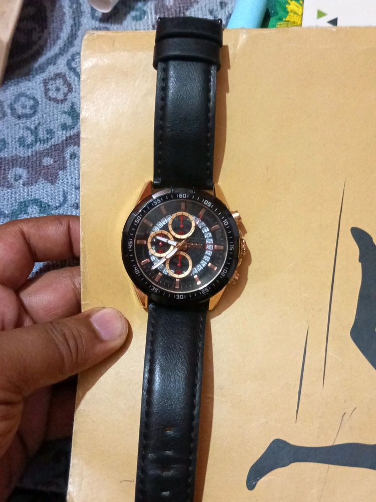 Skmei Watch With Original Leather Strap