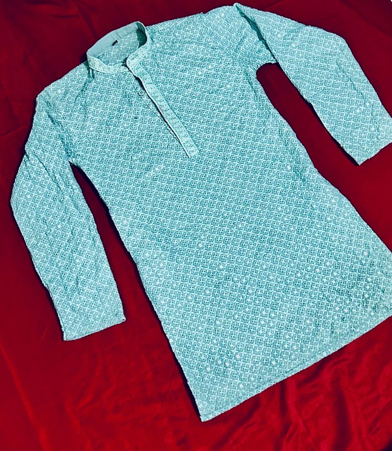 Boy Embroidered  Regular Fit Kurta