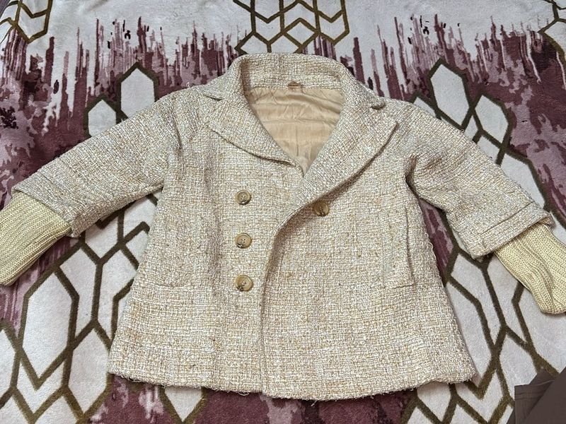 Cute Girl&#39;s Tweed Jacket