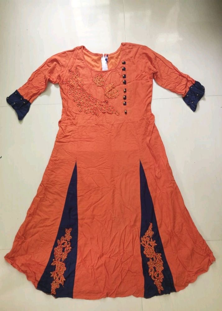 A-line Kurta.🧡