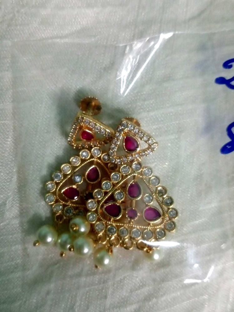 Gold-toned Dangle Earrings