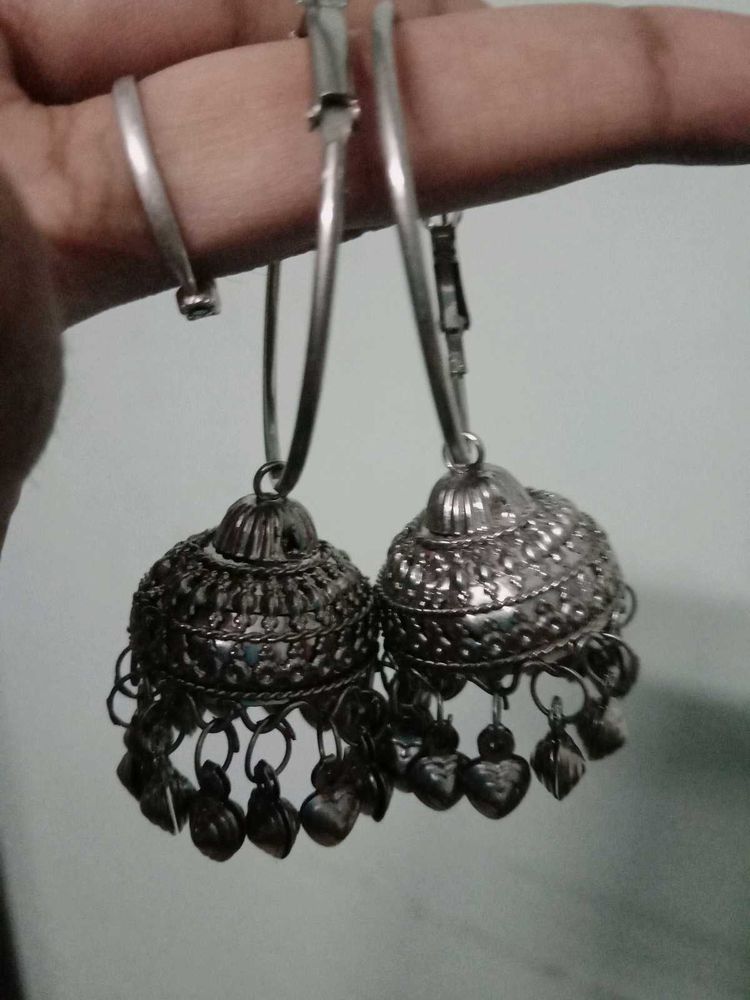Silver Jhumka