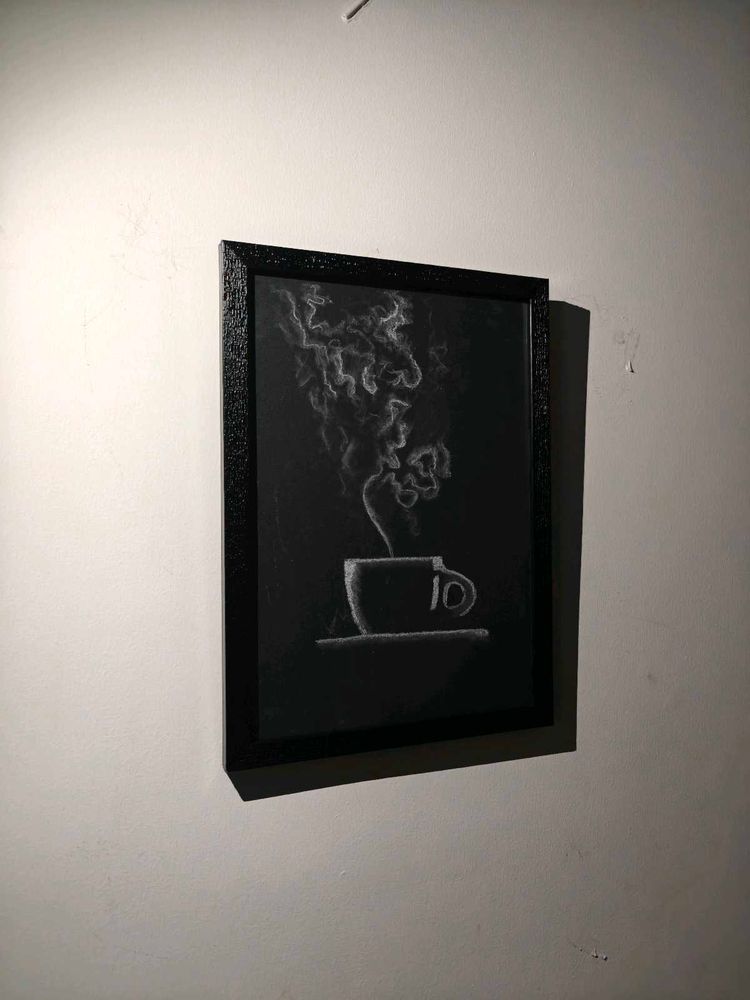 Coffee Cup Art: Framed Piece