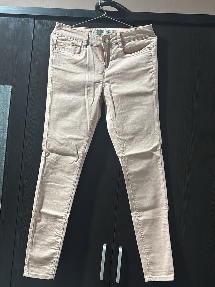 Peach/Light pink Skinny Jeans