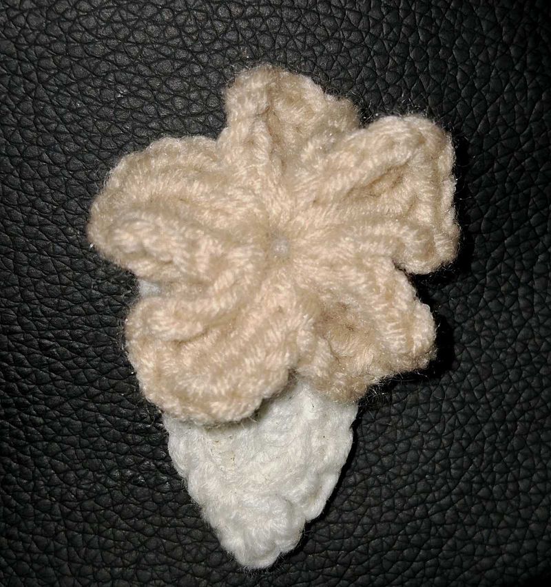 Crochet Flower Pin
