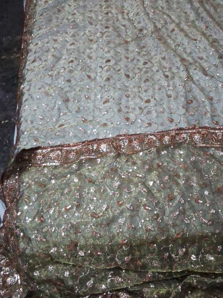 Embroidered Saree Three With Blouse