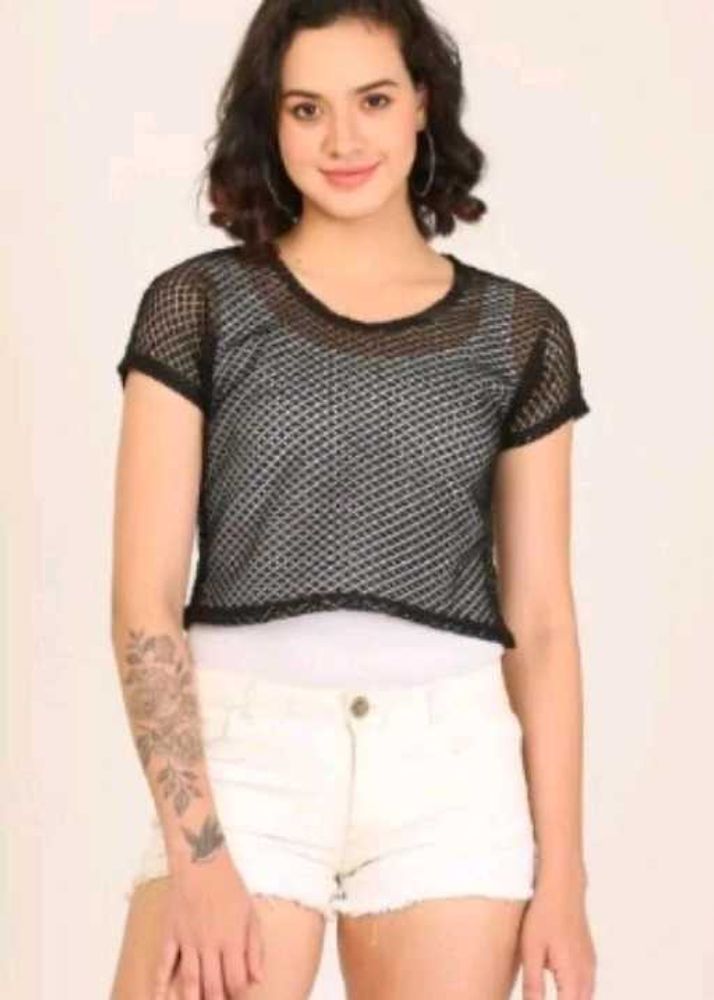 Black Chrochet Top