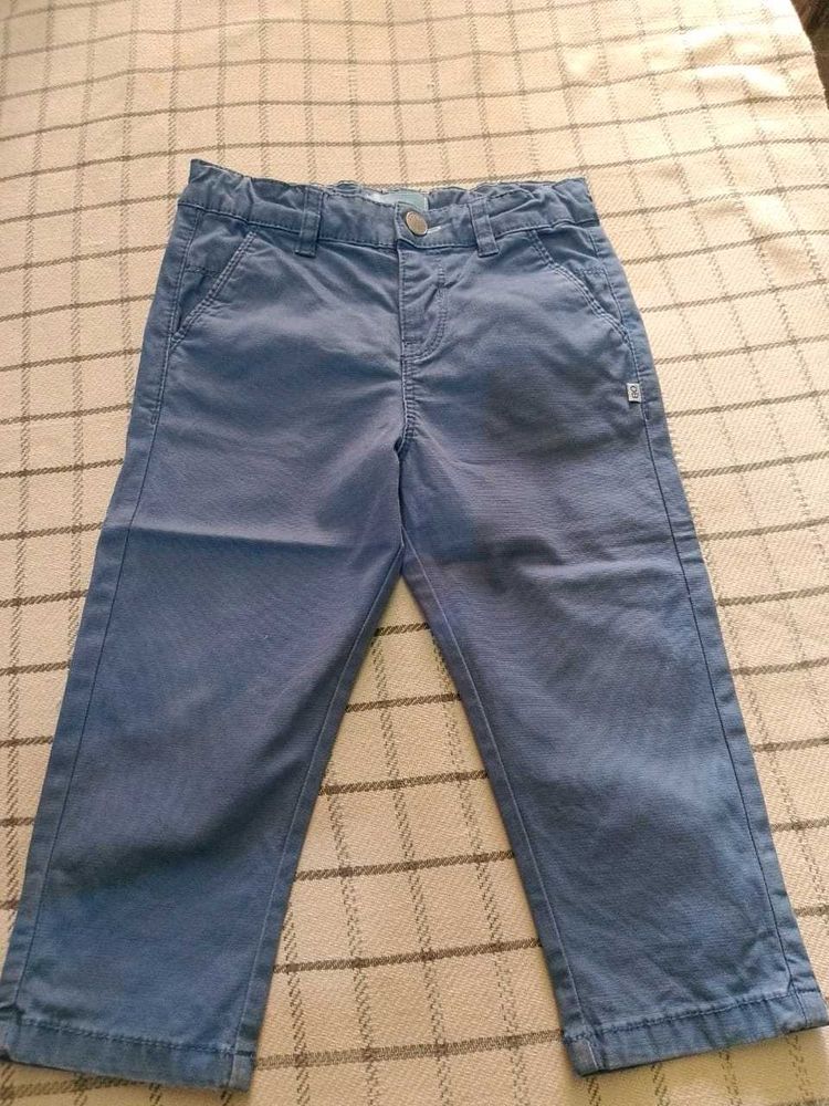 Blue Boys Casual Trousers