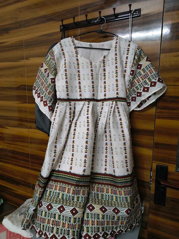 Tribal Print Boho Kaftan Dress