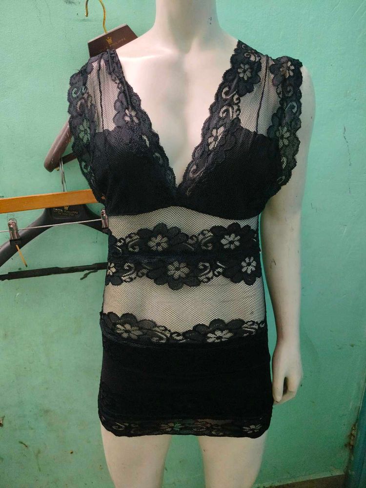 Black Lace Mini Dress
