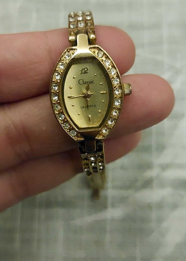23K Gold Plated Classic Women&#39;s Watch