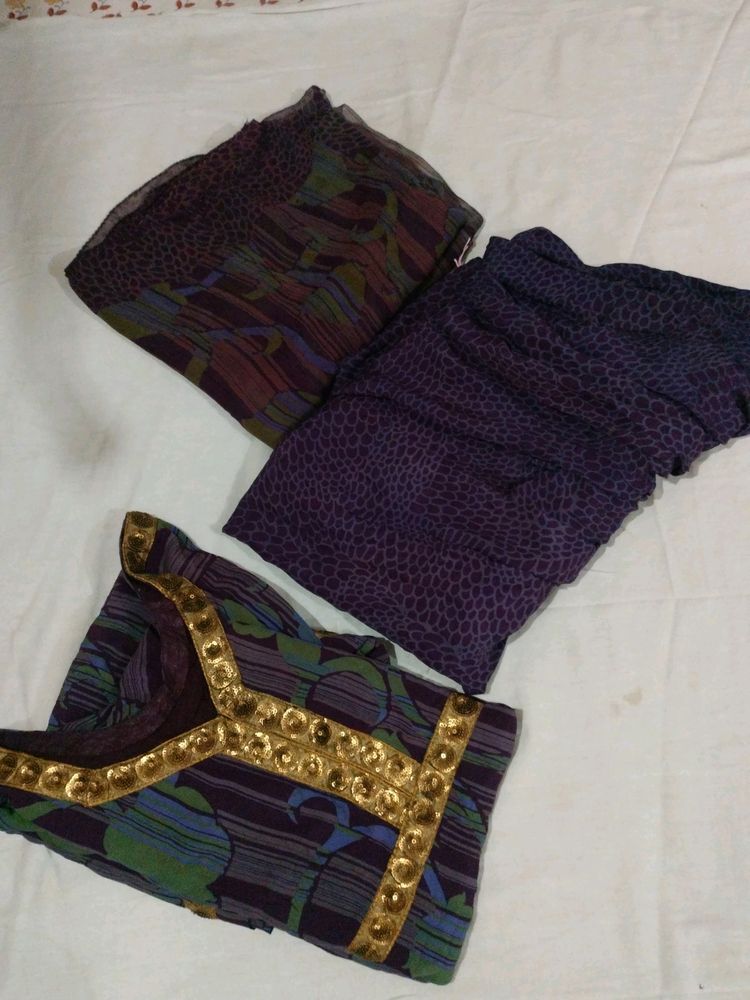 Stitched Suit (With Salwar &amp; Dupatta)